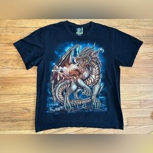 90s Dragon Graphic Glow In The Dark Tee XL